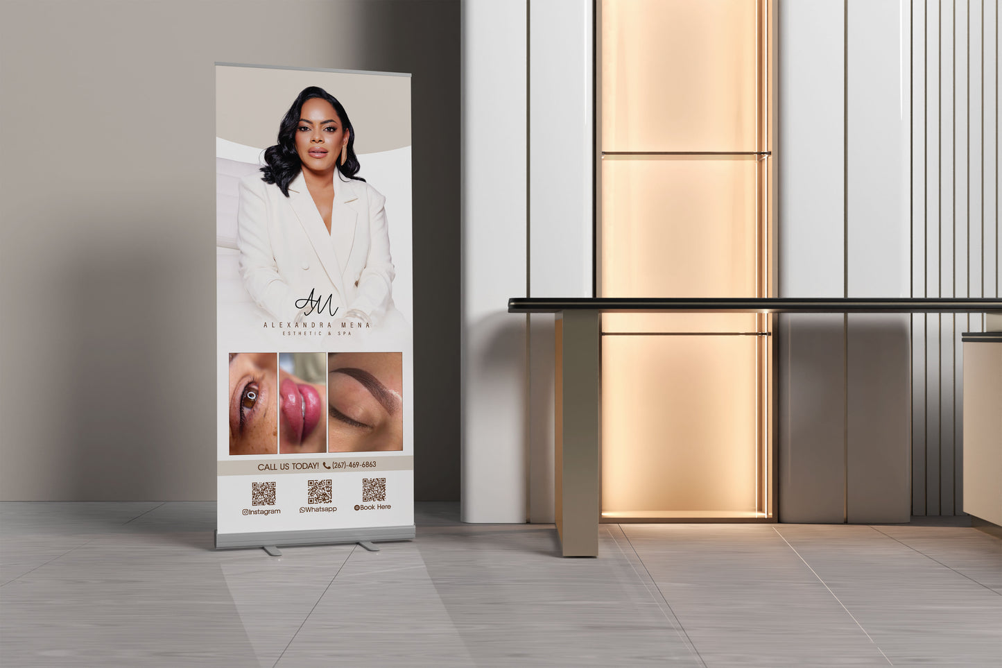 Alexandra Mena Banner design and print