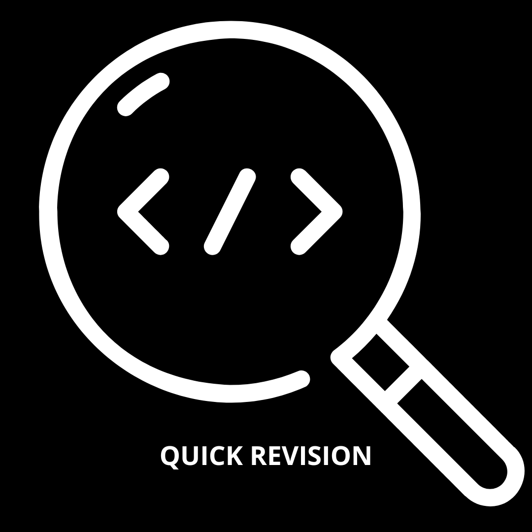 QUICK REVISION