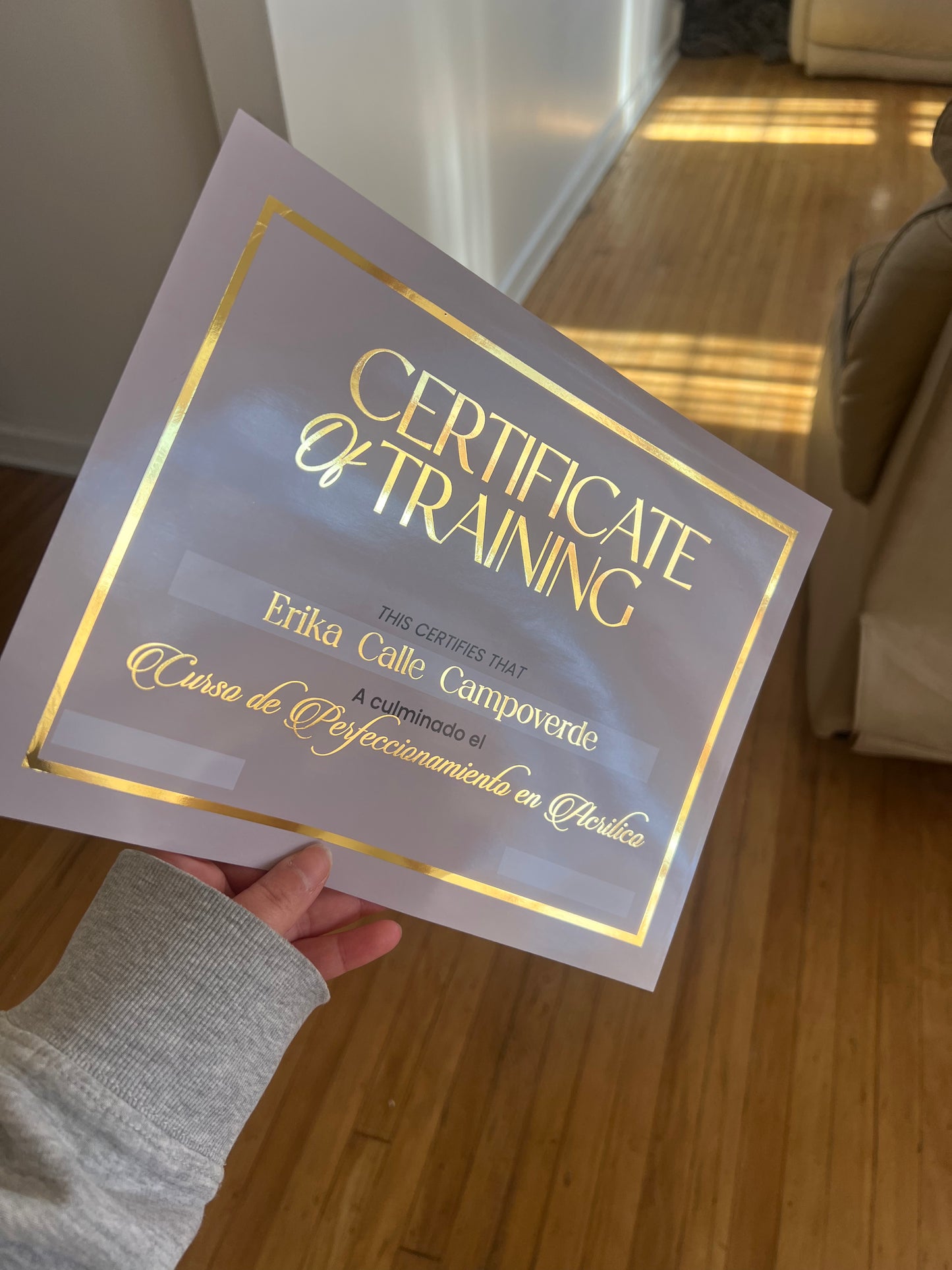 Custom Foil Certificate (DESIGN & PRINT)