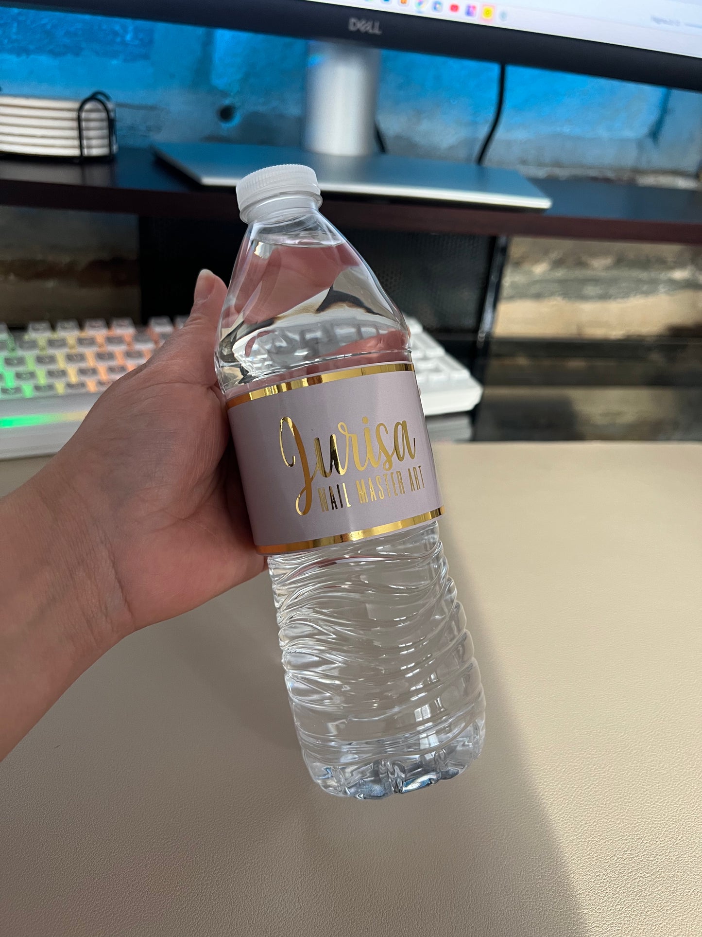 Foil Water Bottle Label (Design + Print)