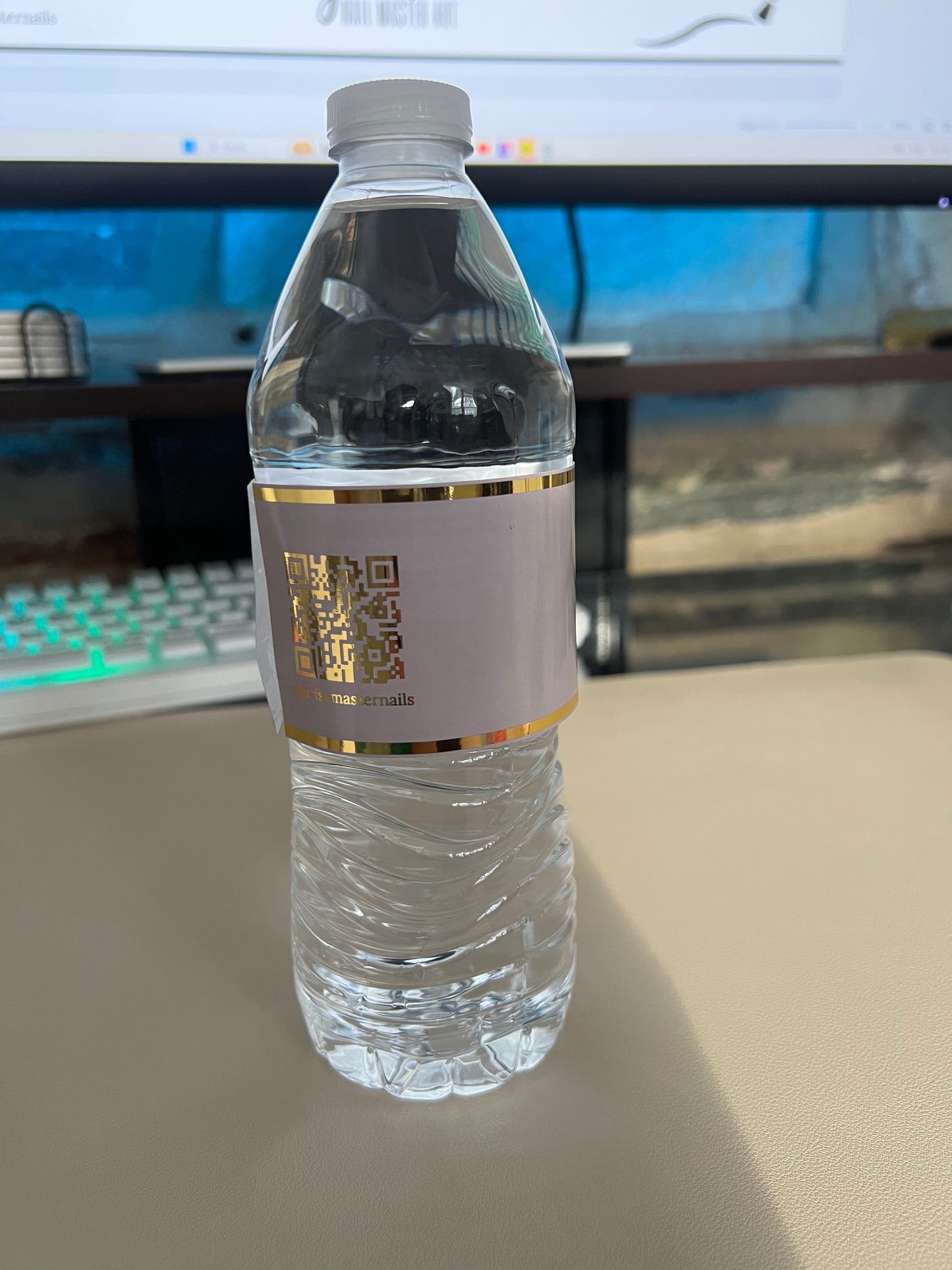 Foil Water Bottle Label (Design + Print)