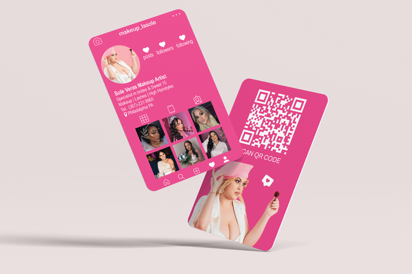 Instagram Business Cards (ONLY DESIGN)