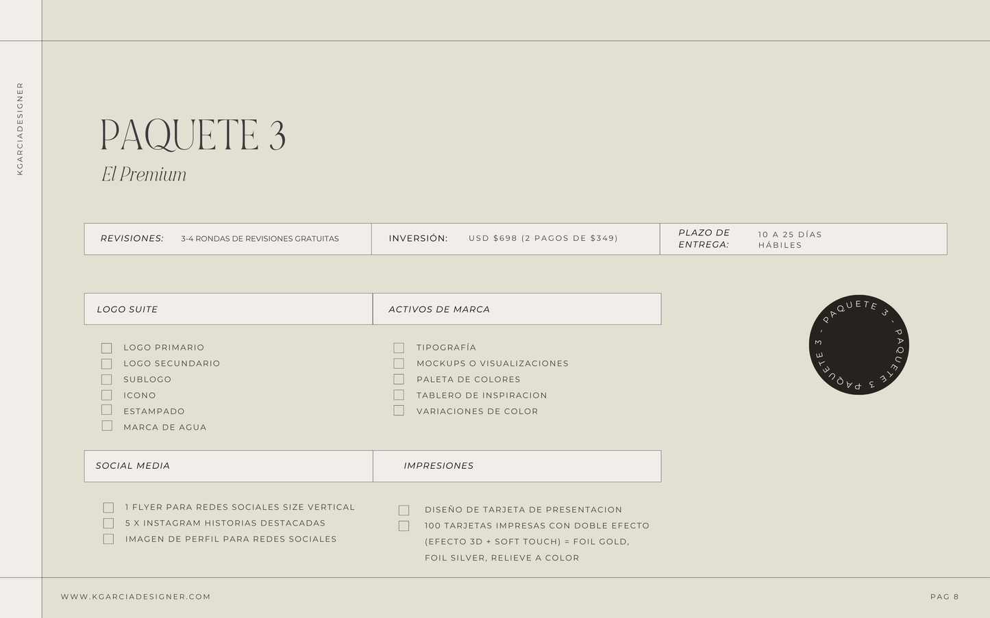 Premium Package (Visual Identity)