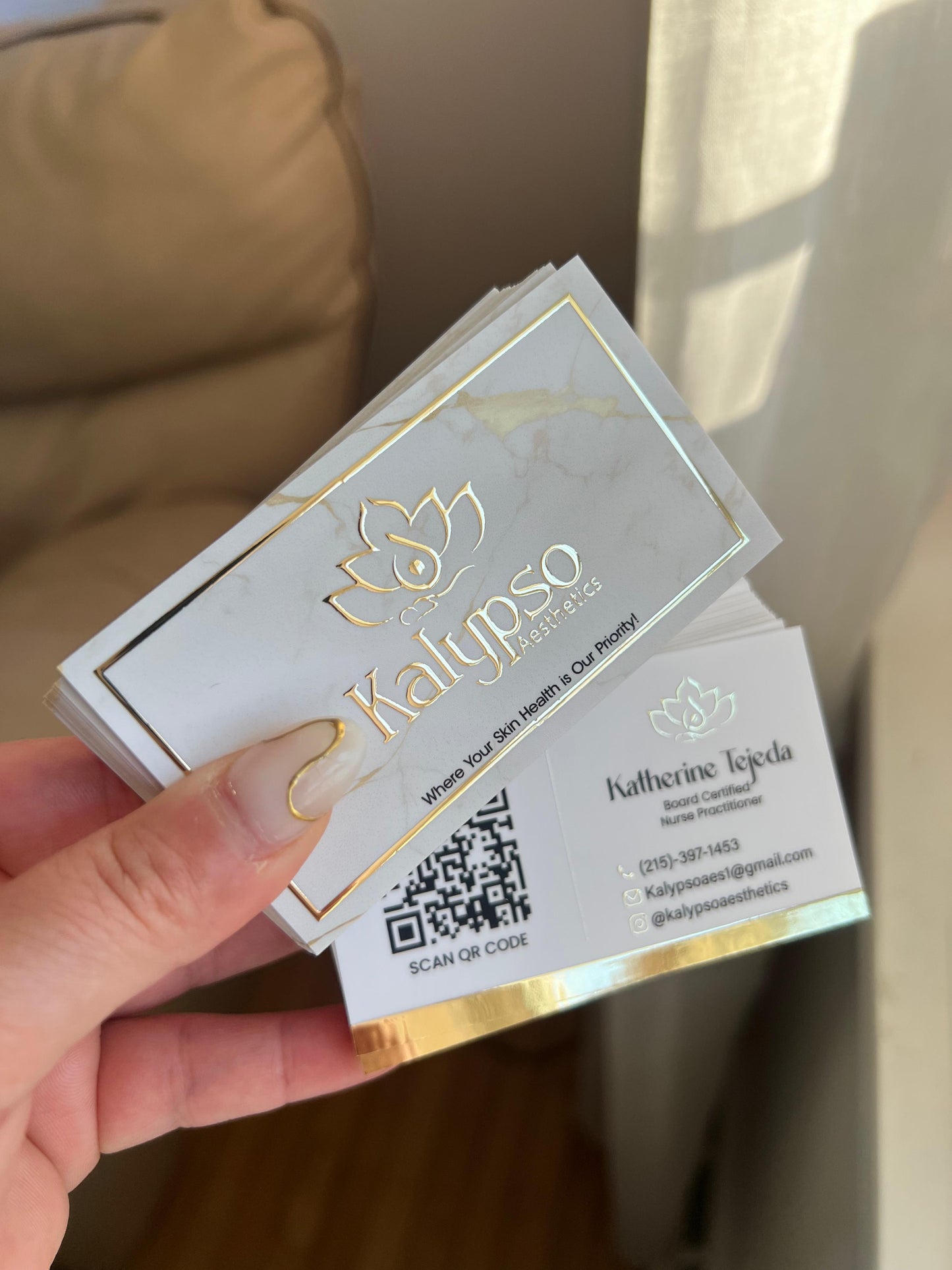 Raised Foil 3D + Soft Touch Effect business cards