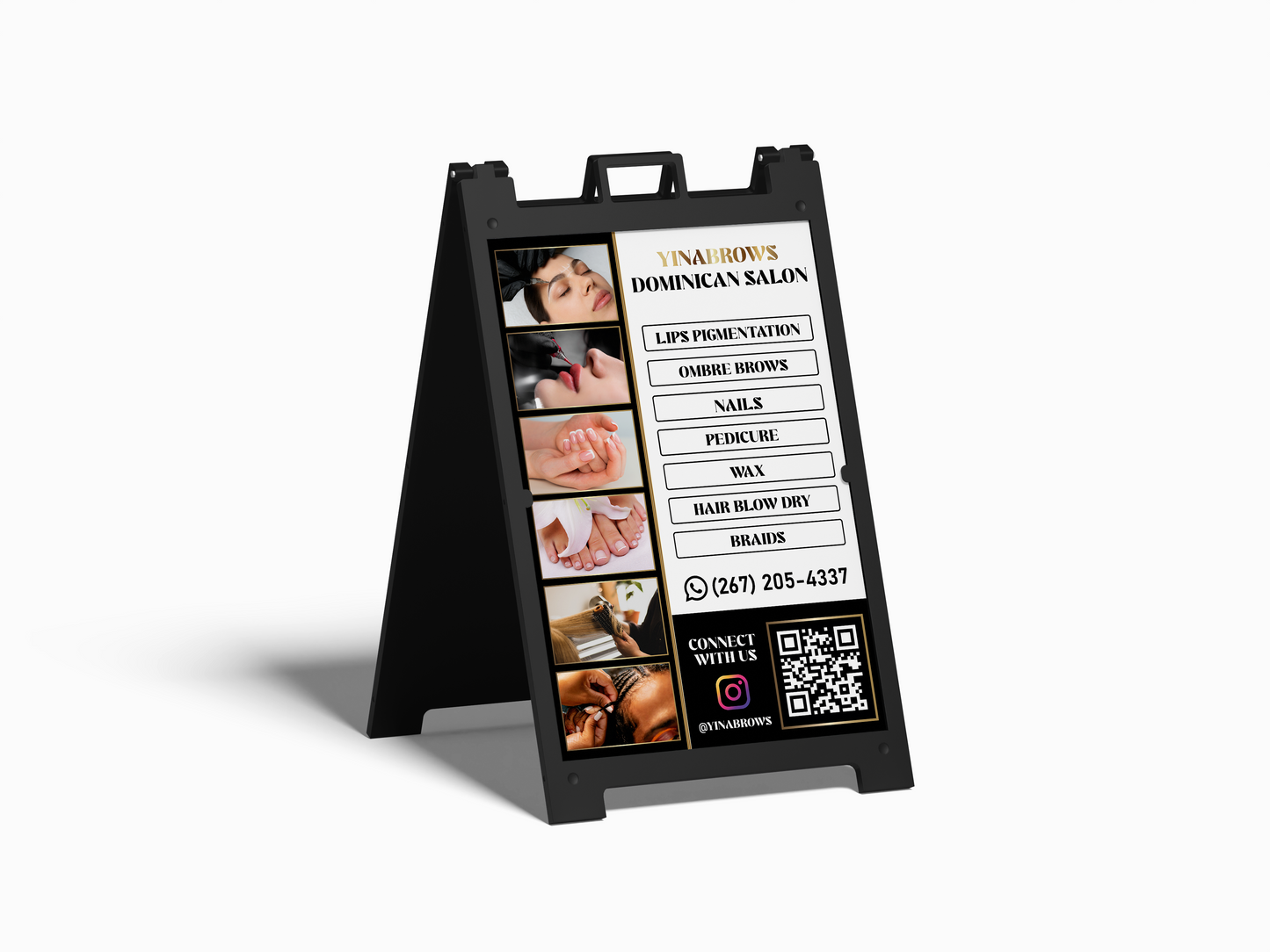 A frames sign 24x36’’ 2 sides (Design + Print)