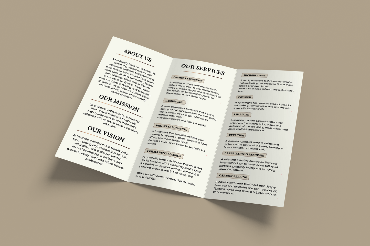 Tri-Fold Brochure 8.5x11 in (DESIGN ONLY)