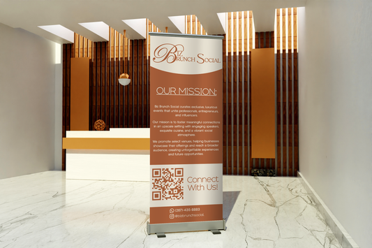 Retractable Banner 33x80 (PRINT / DESIGN BASED INCLUDED)