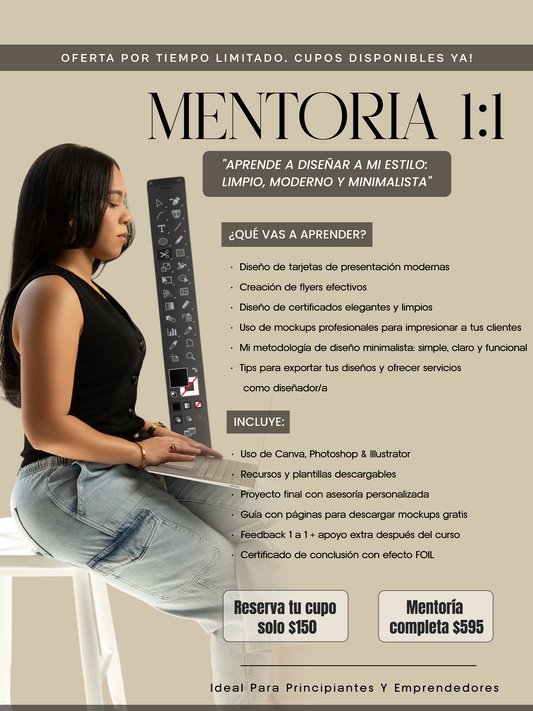1 on 1 Clase personalizada de diseno